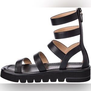 Stuart Weitzman Gala Lift Gladiator sandal black leather 6 $550